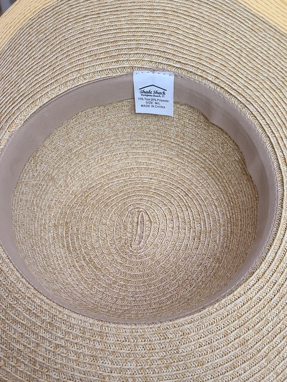 Women's Wide-Brim Straw Sun Hat with Yellow Trim